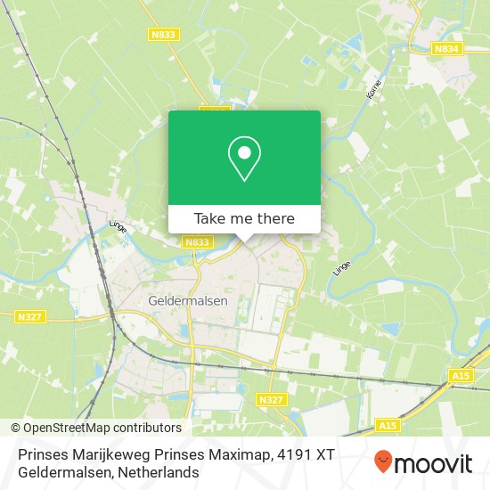 Prinses Marijkeweg Prinses Maximap, 4191 XT Geldermalsen Karte