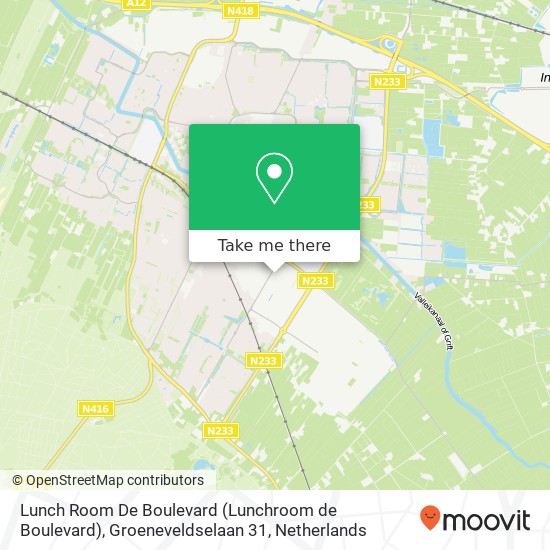 Lunch Room De Boulevard (Lunchroom de Boulevard), Groeneveldselaan 31 map