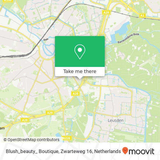 Blush_beauty_ Boutique, Zwarteweg 16 map