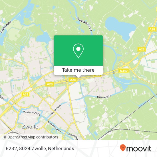 E232, 8024 Zwolle map