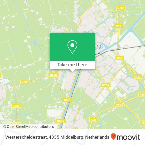 Westerscheldestraat, 4335 Middelburg Karte