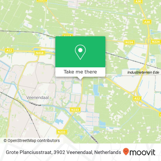 Grote Planciusstraat, 3902 Veenendaal map
