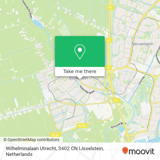 Wilhelminalaan Utrecht, 3402 CN IJsselstein Karte