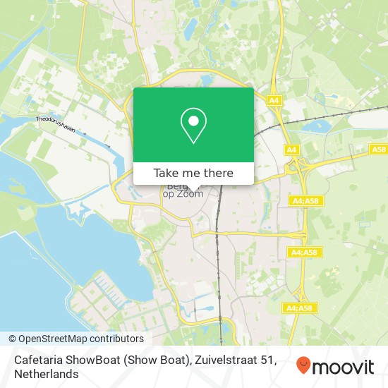 Cafetaria ShowBoat (Show Boat), Zuivelstraat 51 map