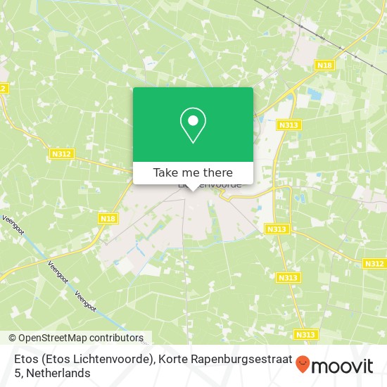 Etos (Etos Lichtenvoorde), Korte Rapenburgsestraat 5 Karte