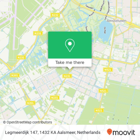Legmeerdijk 147, 1432 KA Aalsmeer map