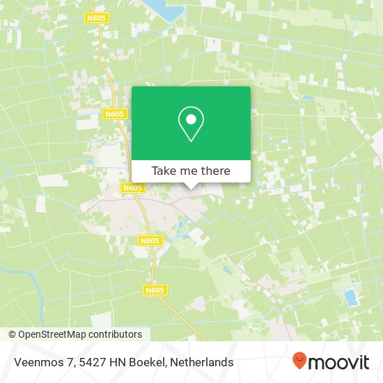 Veenmos 7, 5427 HN Boekel map