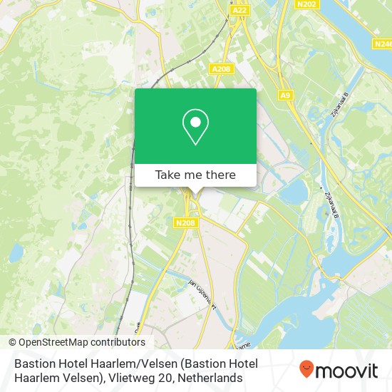 Bastion Hotel Haarlem / Velsen (Bastion Hotel Haarlem Velsen), Vlietweg 20 map