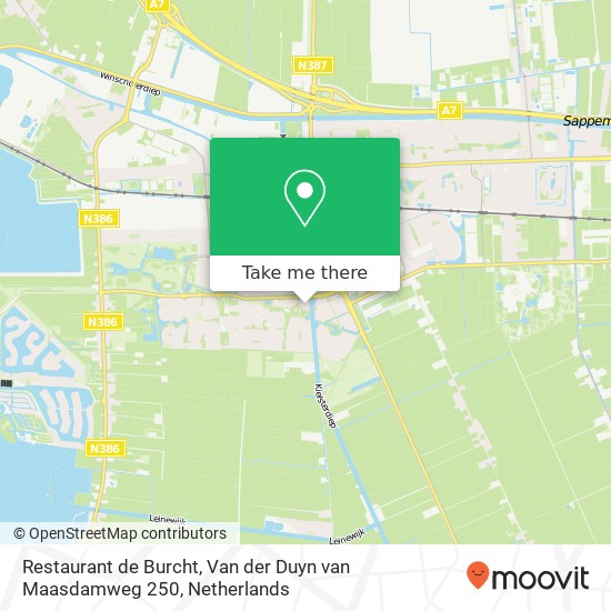 Restaurant de Burcht, Van der Duyn van Maasdamweg 250 Karte