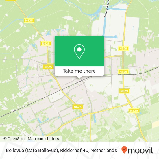 Bellevue (Cafe Bellevue), Ridderhof 40 map