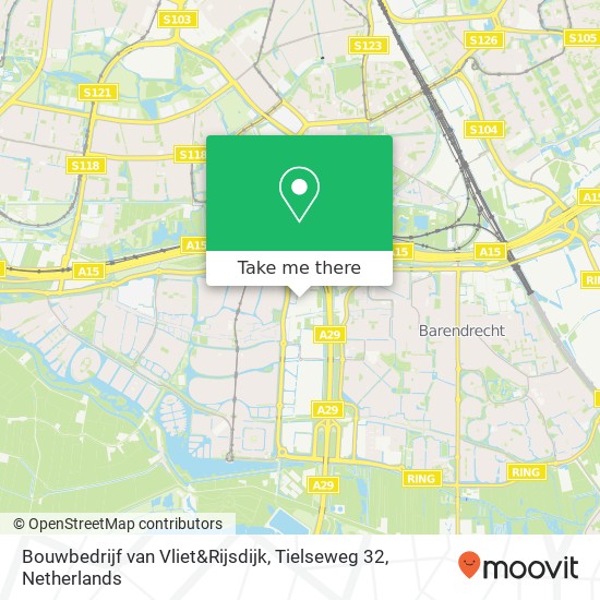 Bouwbedrijf van Vliet&Rijsdijk, Tielseweg 32 map