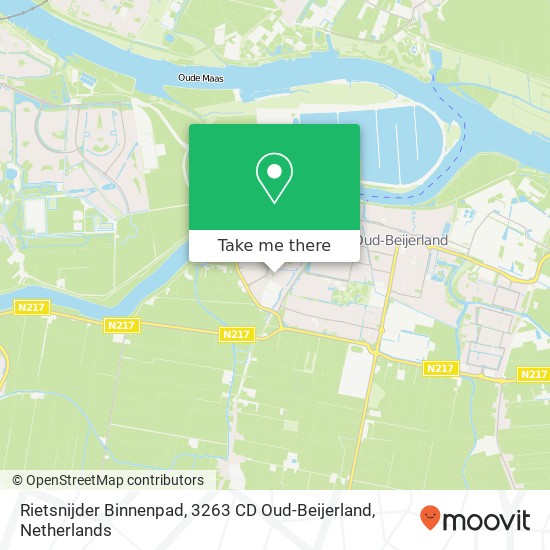 Rietsnijder Binnenpad, 3263 CD Oud-Beijerland map