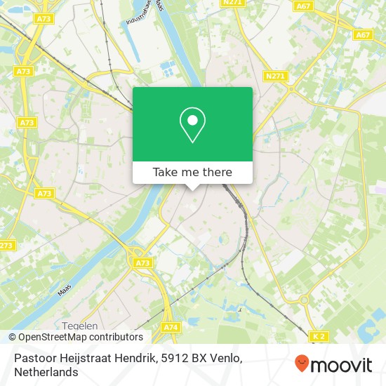 Pastoor Heijstraat Hendrik, 5912 BX Venlo map