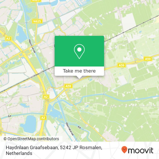 Haydnlaan Graafsebaan, 5242 JP Rosmalen map