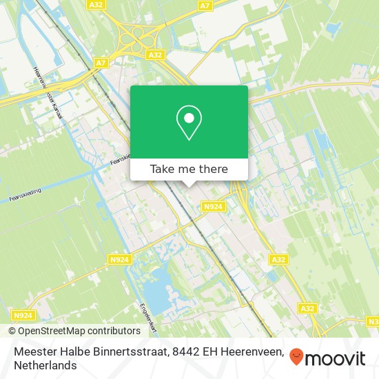 Meester Halbe Binnertsstraat, 8442 EH Heerenveen map