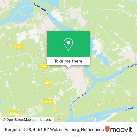 Bergstraat 58, 4261 BZ Wijk en Aalburg Karte