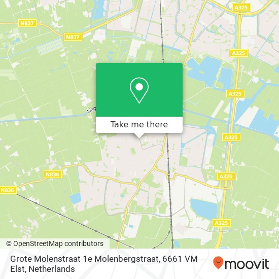 Grote Molenstraat 1e Molenbergstraat, 6661 VM Elst Karte