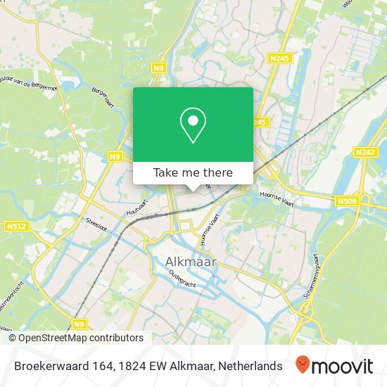 Broekerwaard 164, 1824 EW Alkmaar map