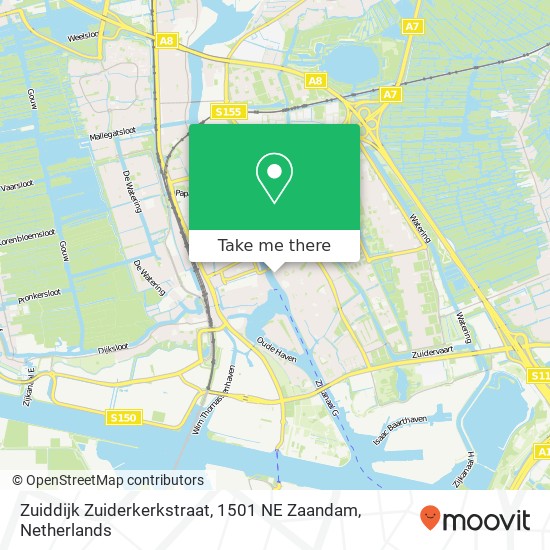 Zuiddijk Zuiderkerkstraat, 1501 NE Zaandam map