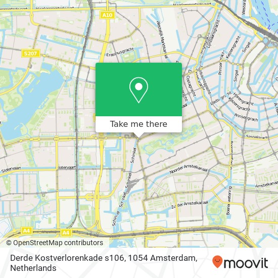 Derde Kostverlorenkade s106, 1054 Amsterdam map
