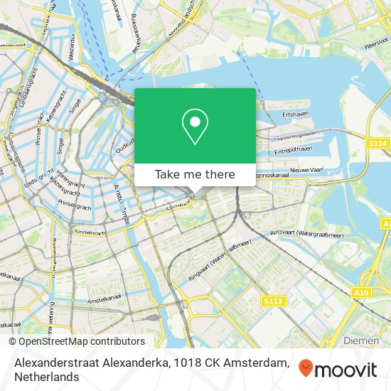 Alexanderstraat Alexanderka, 1018 CK Amsterdam map