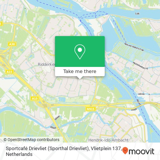 Sportcafé Drievliet (Sporthal Drievliet), Vlietplein 137 map