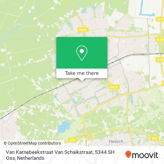 Van Karnebeekstraat Van Schaikstraat, 5344 SH Oss Karte