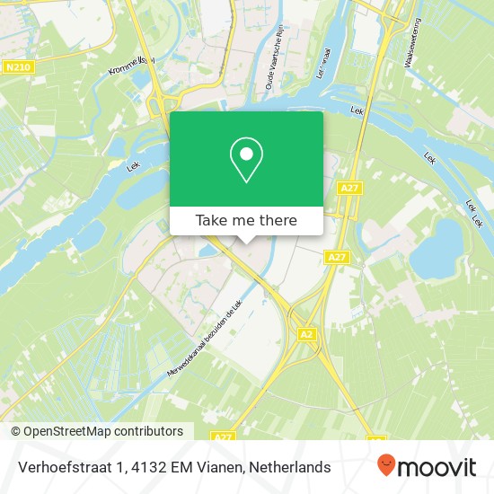Verhoefstraat 1, 4132 EM Vianen map