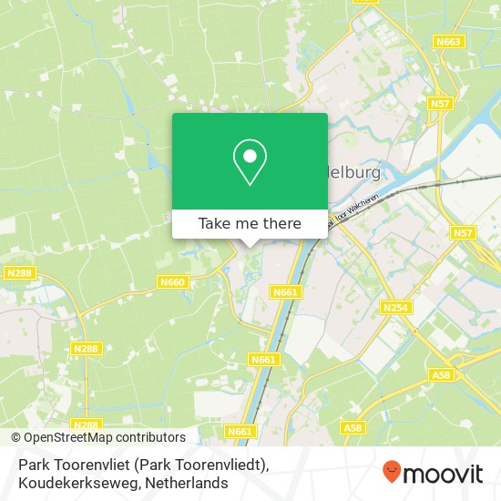 Park Toorenvliet (Park Toorenvliedt), Koudekerkseweg Karte