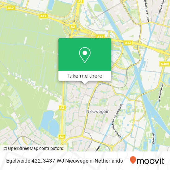 Egelweide 422, 3437 WJ Nieuwegein map