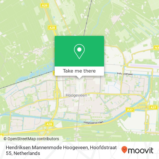 Hendriksen Mannenmode Hoogeveen, Hoofdstraat 55 map