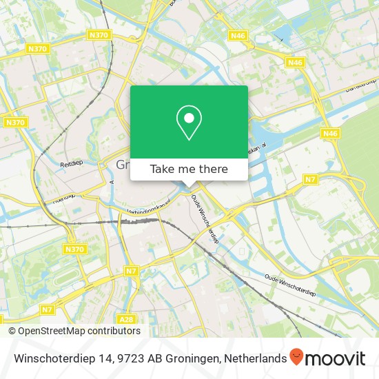 Winschoterdiep 14, 9723 AB Groningen map
