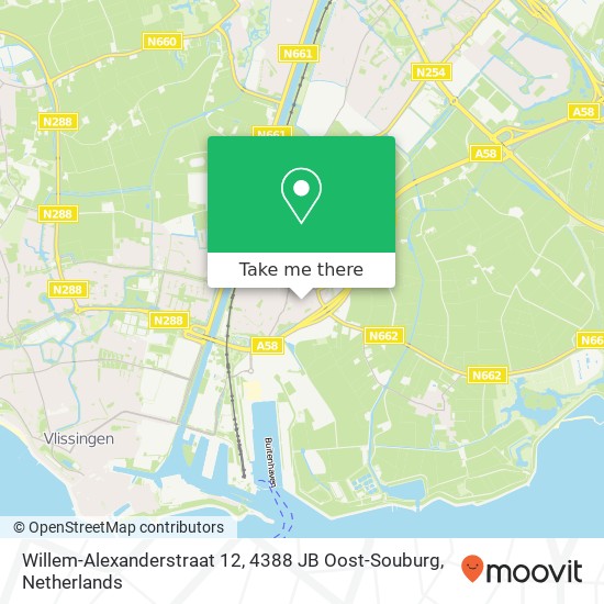 Willem-Alexanderstraat 12, 4388 JB Oost-Souburg Karte