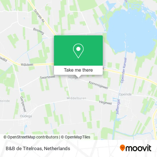 B&B de Titelroas Karte