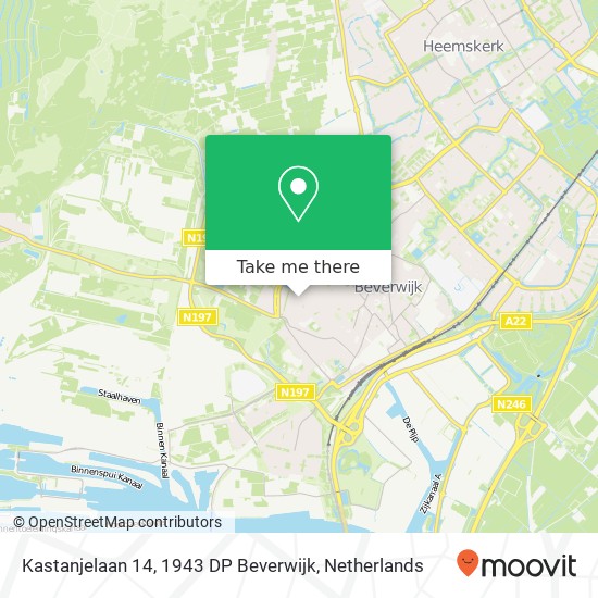 Kastanjelaan 14, 1943 DP Beverwijk map