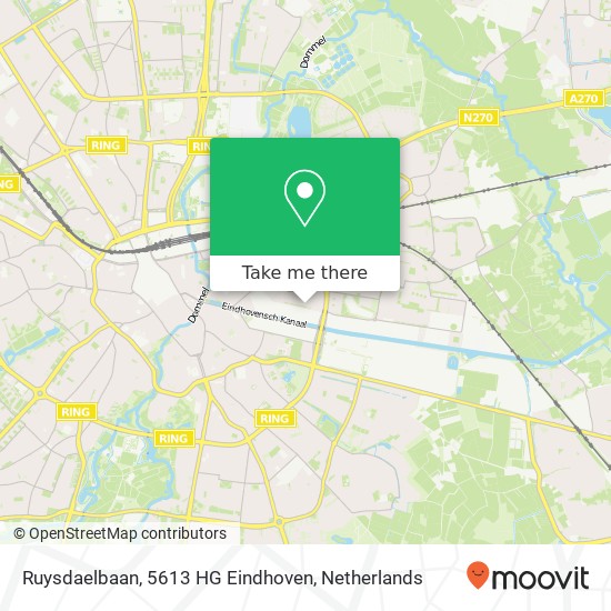 Ruysdaelbaan, 5613 HG Eindhoven Karte