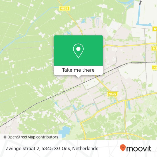 Zwingelstraat 2, 5345 XG Oss Karte