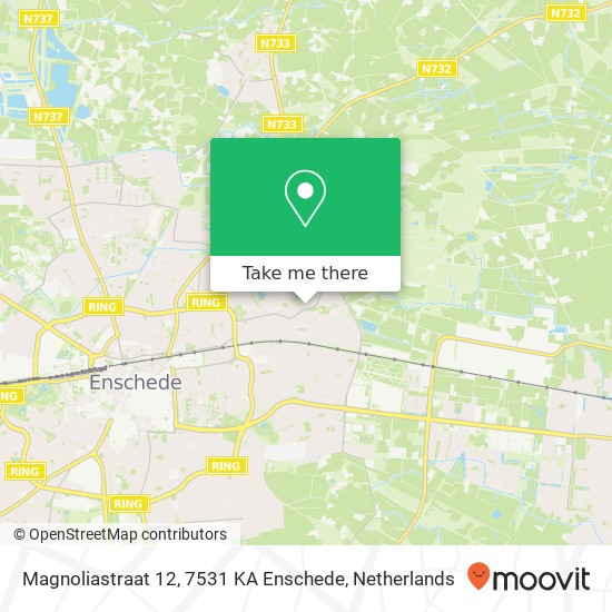 Magnoliastraat 12, 7531 KA Enschede map