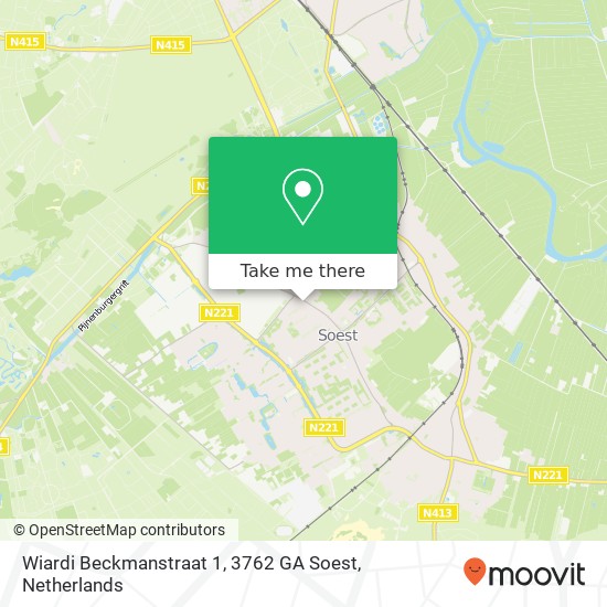Wiardi Beckmanstraat 1, 3762 GA Soest map