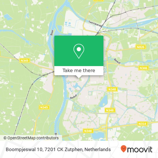 Boompjeswal 10, 7201 CK Zutphen map