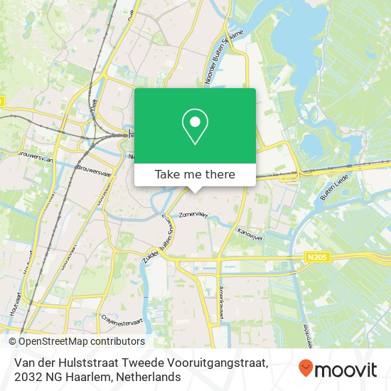 Van der Hulststraat Tweede Vooruitgangstraat, 2032 NG Haarlem map