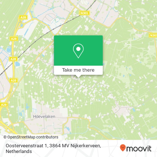 Oosterveenstraat 1, 3864 MV Nijkerkerveen map