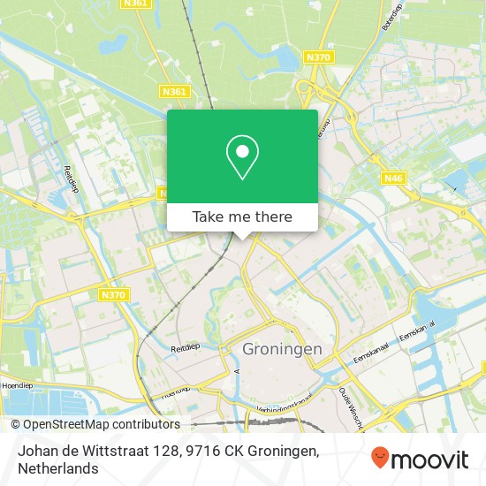 Johan de Wittstraat 128, 9716 CK Groningen map