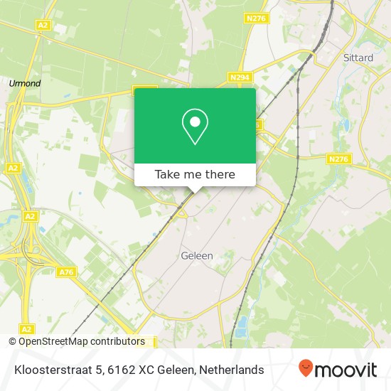 Kloosterstraat 5, 6162 XC Geleen map