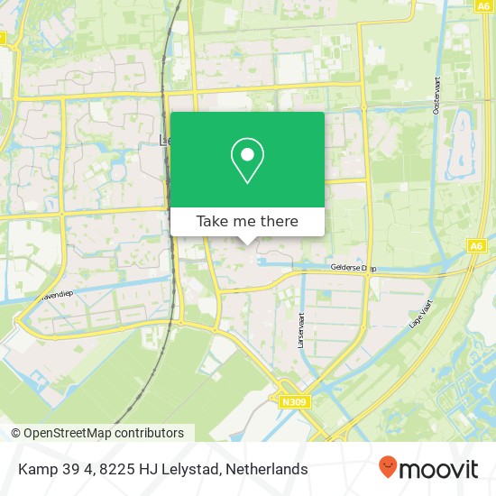 Kamp 39 4, 8225 HJ Lelystad map