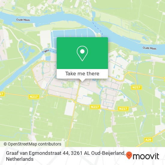 Graaf van Egmondstraat 44, 3261 AL Oud-Beijerland map