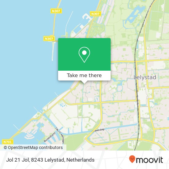 Jol 21 Jol, 8243 Lelystad map