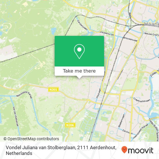 Vondel Juliana van Stolberglaan, 2111 Aerdenhout map