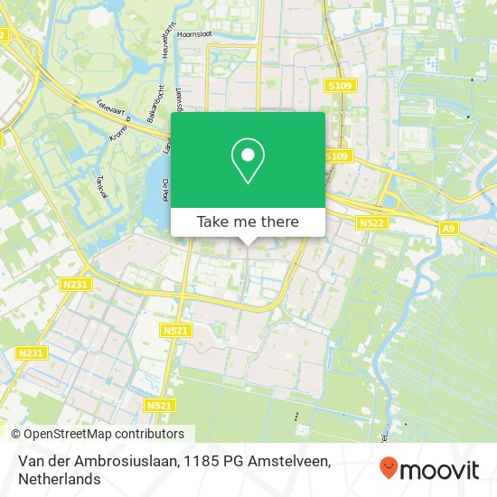 Van der Ambrosiuslaan, 1185 PG Amstelveen Karte