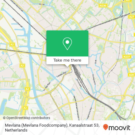 Mevlana (Mevlana Foodcompany), Kanaalstraat 53 map